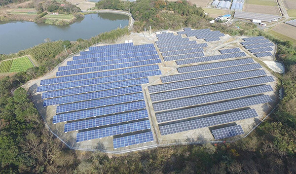 宮崎県　太陽光発電所（10MW）：上空からの画像